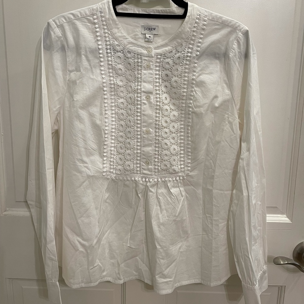 J. Crew Classic White Blouse
